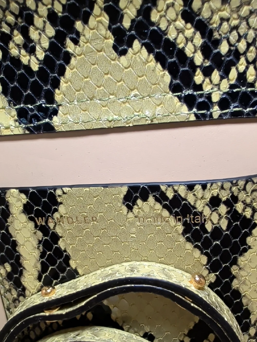 Wandler Hortensia Mini Bag in Beige Python Leather Snake-Embossed Top-Handle - Picture 6 of 7